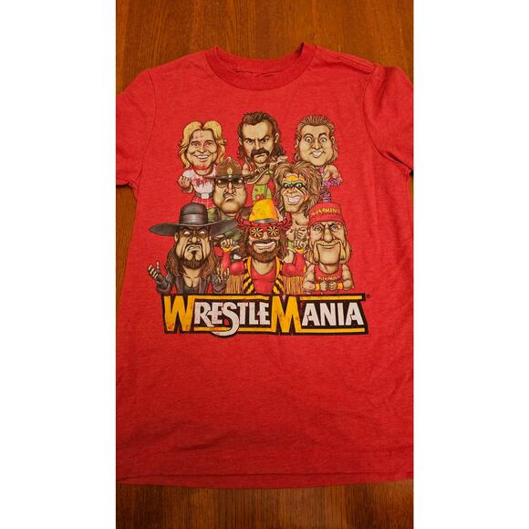 WWE Wrestlemania Boys Red tshirt size medium - Picture 1 of 2